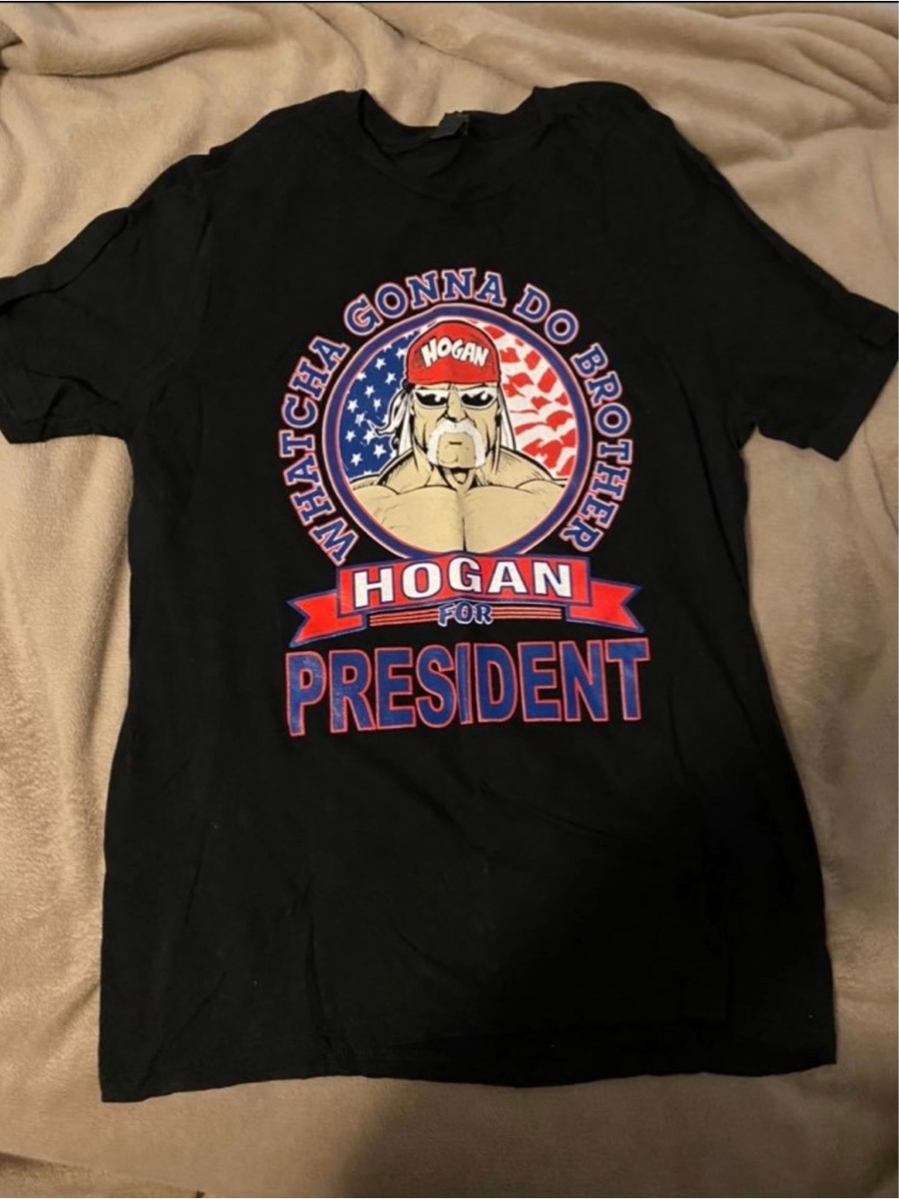 Hulk Hogan Whatcha Gonna Do Brother Hogan For President T-Shirt Black Size M